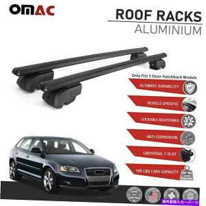 [tLA [t[bNNXo[וLAɃtBbgAEfBA3nb`obN2006-2013 Black Roof Rail Rack Cross Bars Luggage Carrier Fits Audi A3 Hatchback 2006-2013