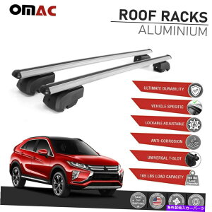 [tLA OHGNvXNX̂߂̃Vo[[t[bNA~jENXo[2018-2022 Silver Roof Rail Rack Aluminum Cross Bars For Mitsubishi Eclipse Cross 2018-2022