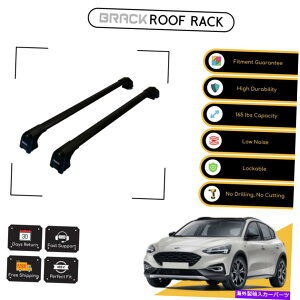 [tLA tH[htH[JXANeBu2019̃ubN[tbNווLANXo[ - ubNAbv BRACK Roof Rack Luggage Carrier Cross Bars For Ford Focus Active 2019 - Up Black