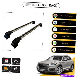 [tLA AEfBQ5 2018̃ubN[tbNוLANXo[ - Vo[Abv BRACK Roof Rack Luggage Carrier Cross Bars For Audi Q5 2018 - Up Silver
