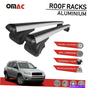 [tLA g^RAV4̂߂̃[tbNNXo[וLAVo[2006-2022 Roof Rack Cross Bars Luggage Carrier Silver for Toyota RAV4 2006-2022