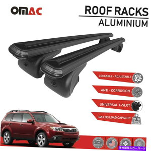 [tLA [tbNNXo[וLAubNZbgXotHX^[2009-2013 Roof Rack Cross Bars Luggage Carrier Black Set for Subaru Forester 2009-2013