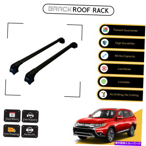 [tLA OHAEg_[̂߂̃ubN[tbNוLANXo[2018-upubN BRACK Roof Rack Luggage Carrier Cross Bar For Mitsubishi Outlander 2018-Up Black