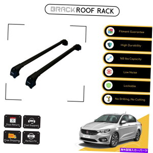 [tLA Fiat EGEA 2016̃ubN[tbNוLANXo[-Black BRACK Roof Rack Luggage Carrier Cross Bars For Fiat Egea 2016 - Up Black