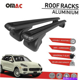 ルーフキャリア ルーフラッククロスバー荷物キャリアポルシェカイエンのトップレール2011-2017 Roof Rack Cross Bars Luggage Carrier Top Rails for Porsche Cayenne 2011-2017