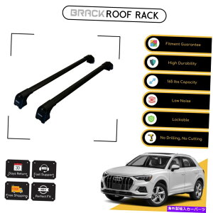 [tLA ubN[tbNוLAAEfBQ3 2019̃NXo[ - ubNAbv BRACK Roof Rack Luggage Carrier Cross Bars For Audi Q3 2019 - Up Black