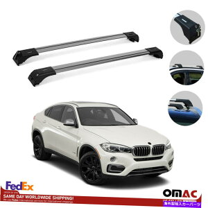 [tLA [tbNNXo[וLAVo[ZbgBMW x6 F16 2015-2019 Roof Rack Cross Bars Luggage Carrier Silver Set for BMW X6 F16 2015-2019