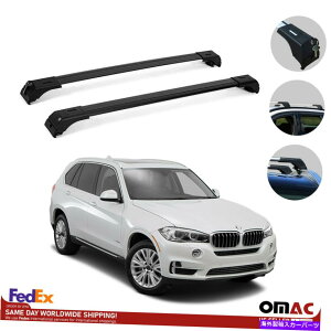 [tLA BMW x5 F15 2014-2018p̃[tbNNXo[וLAubN Roof Rack Cross Bars Luggage Carrier Black for BMW X5 F15 2014-2018