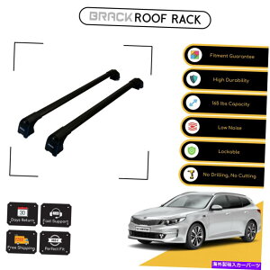 [tLA Kia Optima SW 2016̃ubN[tbNוLANXo[ - ubNAbv BRACK Roof Rack Luggage Carrier Cross Bars For Kia Optima Sw 2016 - Up Black