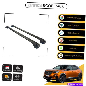 [tLA ubN[tbNוLAvW[̂߂̃NXo[2008 2013AbvubN BRACK Roof Rack Luggage Carrier Cross Bars For Peugeot 2008 2013  Up Black