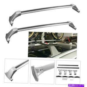 [tLA 2017-2020LfbNXT5̃A~jELAוNXo[[tbN Pair Aluminum Carrier Baggage Crossbars Roof Rack For 2017-2020 Cadillac XT5