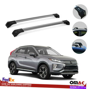 [tLA OHGNvXNX̂߂̃[tbNווLANXo[2018-2022 Roof Rack Luggage Cargo Carrier Cross Bar For Mitsubishi Eclipse Cross 2018-2022