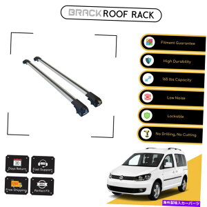 [tLA ubN[tbNוLANXo[tHNX[QLfB2004AbvVo[ BRACK Roof Rack Luggage Carrier Cross Bars For Volkswagen Caddy 2004  Up Silver