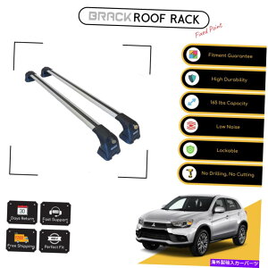 [tLA OHp̃ubN[tbNוLANXo[RVR 15-18Vo[ Brack Roof Rack Luggage Carrier Cross Bars For Mitsubishi Rvr 15 - 18 Silver