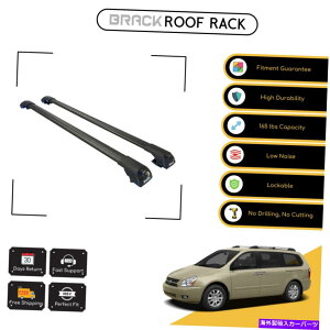 [tLA Kia Carnival 2004-2014 Black for Kia Carnival for Kia Carnival for Kia Carnival for Kia Carnival̃ubN[tbNוLANXo[ BRACK Roof Rack Luggage Carrier Cross Bars For Kia Carnival 2004 - 2014