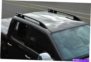 [tLA tHNX[QA}bNi2010+jɍ悤ɐݒ肳ꂽA~jE[tbN[TCho[ Black Aluminium Roof Rack Rails Side Bars Set To Fit Volkswagen Amarok (2010+)