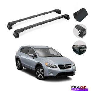 [tLA [tbNNXo[XoXV CrossTrek 2013-2017p̉וLAubN Roof Rack Cross Bars Luggage Carrier Black for Subaru XV Crosstrek 2013-2017