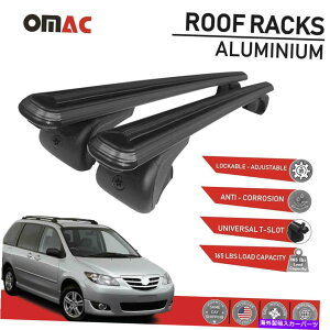 [tLA [tbNNXo[וLAubN}c_MPV 2000-2006 Roof Rack Cross Bars Luggage Carrier Black for Mazda MPV 2000-2006