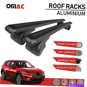 [tLA [tbNNXo[וLAZbg}c_CX-5 2013-2016 Roof Rack Cross Bars Luggage Carrier Set Black for Mazda CX-5 2013-2016
