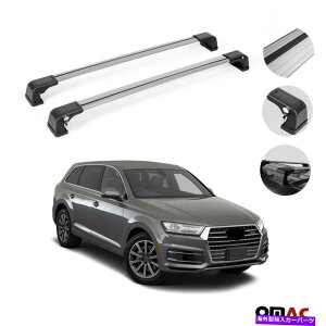 [tLA [tbNNXo[[t[bN\ȃA~jEVo[AEfBQ7 2015-2022 Roof Rack Cross Bars Roof Rails Lockable Aluminium Silver For Audi Q7 2015-2022