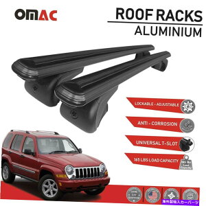 [tLA [tbNNXo[וLAubNtBbgW[v`FL[KJ 2002-2007 Roof Rack Cross Bars Luggage Carrier Black Fits Jeep Cherokee Kj 2002-2007