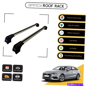 ルーフキャリア ブラックルーフラック荷物キャリアアウディA4 B9 Avant 2015用クロスバー - シルバーアップ BRACK Roof Rack Luggage Carrier Cross Bars For Audi A4 B9 Avant 2015 - Up Silver