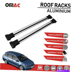 [tLA VWStoAg2013-2019p̃[tbNNXo[וLAVo[ Roof Rack Cross Bars Luggage Carrier Silver For VW Golf Variant 2013-2019