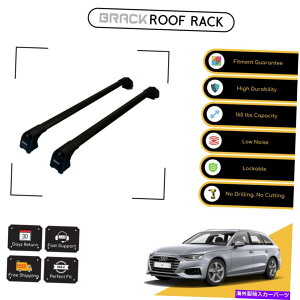 [tLA ubN[tbNוLAAEfBA4 B9 Avant 2015pNXo[-Black BRACK Roof Rack Luggage Carrier Cross Bars For Audi A4 B9 Avant 2015 - Up Black