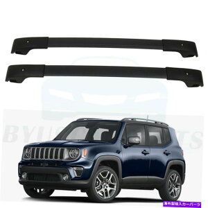 [tLA 2015-2020̃ubN[tNXo[W[vlQ[h1.3L 2.4LubNA~jEݕ Black Roof Cross Bar For 2015-2020 Jeep Renegade 1.3L 2.4L Black Aluminum cargo