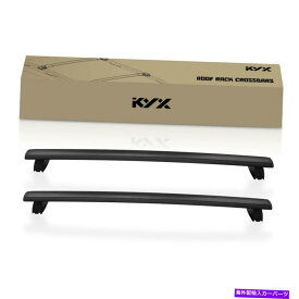 ルーフキャリア 2011-2021のKyxルーフラッククロスバーグランドチェロキーエアロクロスバーマットブラック KYX Roof Rack Cross Bars for 2011-2021 Grand Cherokee Aero Crossbars Matte Black