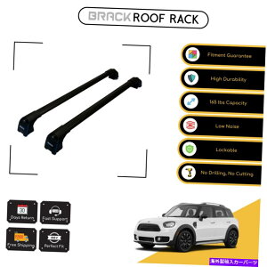 [tLA ~jJg[}̂߂̃ubN[tbNוLANXo[2010-2017ubN BRACK Roof Rack Luggage Carrier Cross Bars For Mini Countryman 2010 - 2017 Black