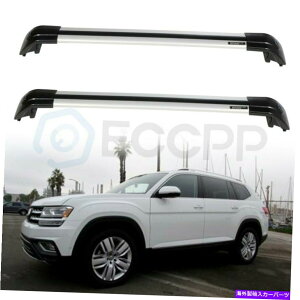[tLA VVWtHNX[QAgX2018[tbNNXo[LAgbvuN̎ԗ Vehicle For New VW Volkswagen Atlas 2018 ROOF RACK CROSSBAR Carrier Top BLK