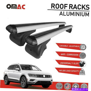 [tLA [tbNNXo[וLAVo[2PCStHNX[QeBOA2018-2022 Roof Rack Cross Bars Luggage Carrier Silver 2Pcs For Volkswagen Tiguan 2018-2022