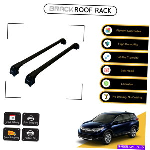 [tLA Honda CR -V 2018̃ubN[tbNוLANXo[ - ubNAbv BRACK Roof Rack Luggage Carrier Cross Bars For Honda CR-V 2018 - Up Black