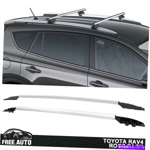 [tLA tBbg13-18g^RAV4 OEX^C4DR[tbNTCh[Vo[A~jE Fits 13-18 Toyota RAV4 OE Style 4Dr Roof Rack Side Rail Silver Aluminum
