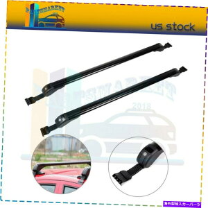 [tLA 43.3 "jo[TJ[ubNA~jEZbg̃gbv[tbNNXo[וݕ Top Roof Rack Cross Bar Luggage Cargo For 43.3"Universal car Black Aluminum SET