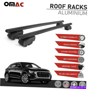 [tLA [t[bNNXo[A~jEוLAtBbgAEfBQ8 2018-2022 Black Roof Rail Rack Cross Bars Aluminum Luggage Carrier Fits Audi Q8 2018-2022