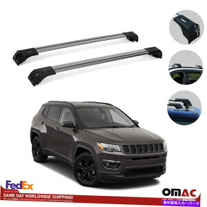 [tLA W[vRpX2017-2022[tbNNXo[NXo[וTCh[ Fits Jeep Compass 2017-2022 Roof Rack Cross Bars Crossbars Luggage Side Rails