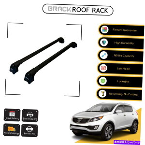ルーフキャリア Kia Sportageのブラックルーフラック荷物キャリア(MK III)2010- 2016 Black BRACK Roof Rack Luggage Carrier For Kia Sportage (MK III) 2010 - 2016 Black