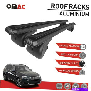 [tLA BMW x5 f15 2014-2018p̃[tbNNXo[וLAubNZbg Roof Rack Cross Bars Luggage Carrier Black Set for BMW X5 F15 2014-2018