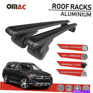 [tLA [tbNNXo[ZfXGLSNX2020-2022̉וLAubN Roof Rack Cross Bars Luggage Carrier Black for Mercedes GLS-Class 2020-2022