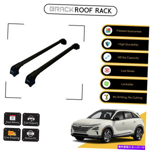 [tLA q_ClN\2019̃ubN[tbNוLANXo[ - ubNAbv BRACK Roof Rack Luggage Carrier Cross Bars For Hyundai Nexo 2019 - Up Black