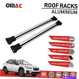 ルーフキャリア ルーフラッククロスバー荷物キャリアシルバーセットスバルXV 2018-2022 Roof Rack Cross Bars Luggage Carrier Silver Set for Subaru XV 2018-2022