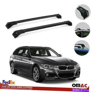 [tLA BMW 3V[YF31S2014-2019p̃NXo[וLA[tbNubNubN Cross Bars Luggage Carrier Roof Rack Black For BMW 3 Series F31 Wagon 2014-2019