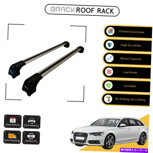 [tLA ubN[tbNוLAAEfBA6 C6 AVANT 06-11Vo[pNXo[ BRACK Roof Rack Luggage Carrier Cross Bars For Audi A6 C6 Avant 06 - 11 Silver