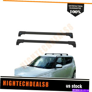 [tLA [tbN2o[tBbg2020 2021 KIA\ENXo[ubN[וNXo[ Roof Rack 2 Bar Fits 2020 2021 KIA Soul Cross Bar Black Rails Luggage Crossbars