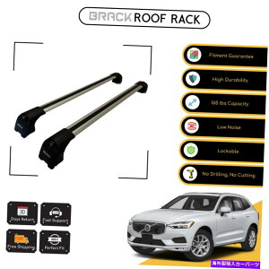 [tLA {{XC60 2018̃ubN[tbNוLANXo[ - Vo[Abv BRACK Roof Rack Luggage Carrier Cross Bars For Volvo XC60 2018 - Up Silver