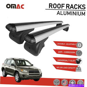 [tLA g^RAV4 XA30 2006-2012̃[tbNNXo[וLAVo[ Roof Rack Cross Bars Luggage Carrier Silver for Toyota RAV4 XA30 2006-2012