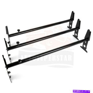 [tLA 3 xo[tbNݕ^Ǝ҃XNGA3[_bWtH[hGMCV{[ 3 X Van Roof Ladder Rack Cargo Carrier Square 3 Rail For Dodge Ford GMC Chevy