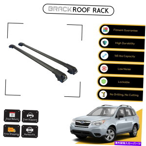 [tLA ubN[tbNוLANXo[XotHX^[2013AbvubN BRACK Roof Rack Luggage Carrier Cross Bars For Subaru Forester 2013  Up Black